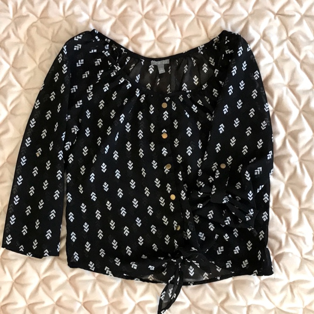 Charlotte Russe Sheer 3/4 Sleeve